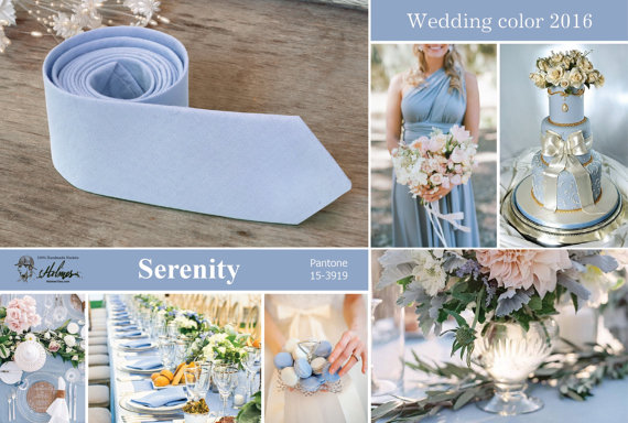 Hochzeit - Wedding Serenity Ties Wedding 2016 Wedding color Serenity Tie Men's skinny tie
