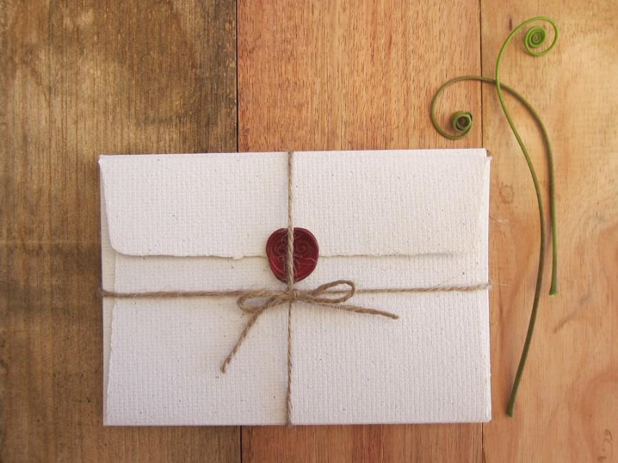 Wedding - 4 Letter envelopes, Handmade Recycled paper, Invitation paper, Handmade envelopes, Eco friendly stationery, 6 1/4" x 4 3/8" (16cm x 11cm )