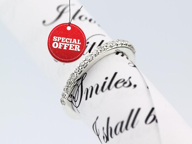 Hochzeit - Stackable Natural Diamond Wedding Band Ring 14k White Gold---@@@@@@@@@@Time Limited Special Offer@@@@@@@@@@