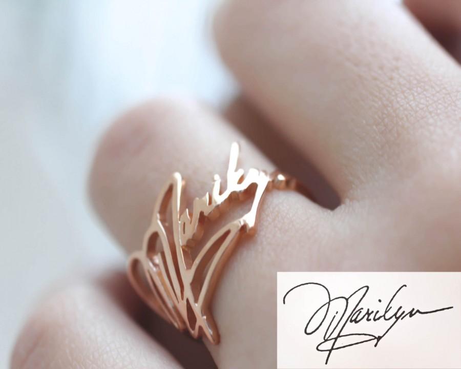 Mariage - 20% OFF* Memorial Signature Ring - Signature Jewelry - Handwriting Jewelry - Actual Handwriting Ring - Sympathy Gift - MOTHER GIFT