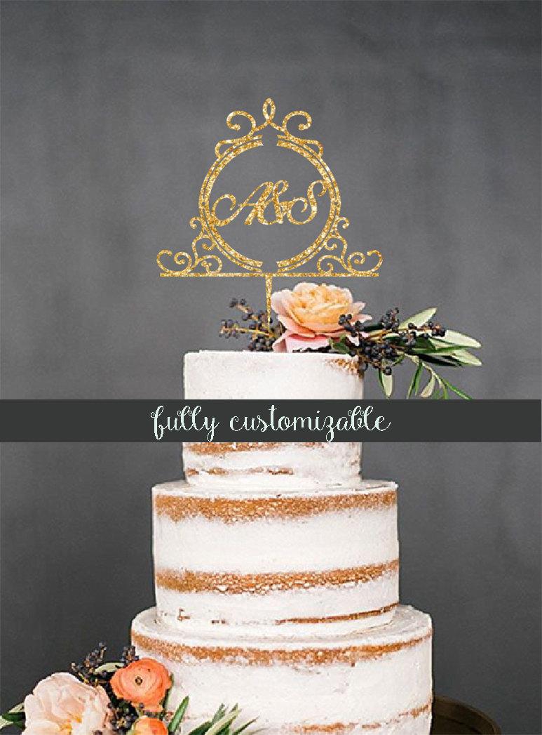 Wedding - Wedding Cake Topper, Custom Cake Topper, Mr and Mrs Cake Topper, Unique Cake Topper, Personalized Cake Topper, Initials Cake topper