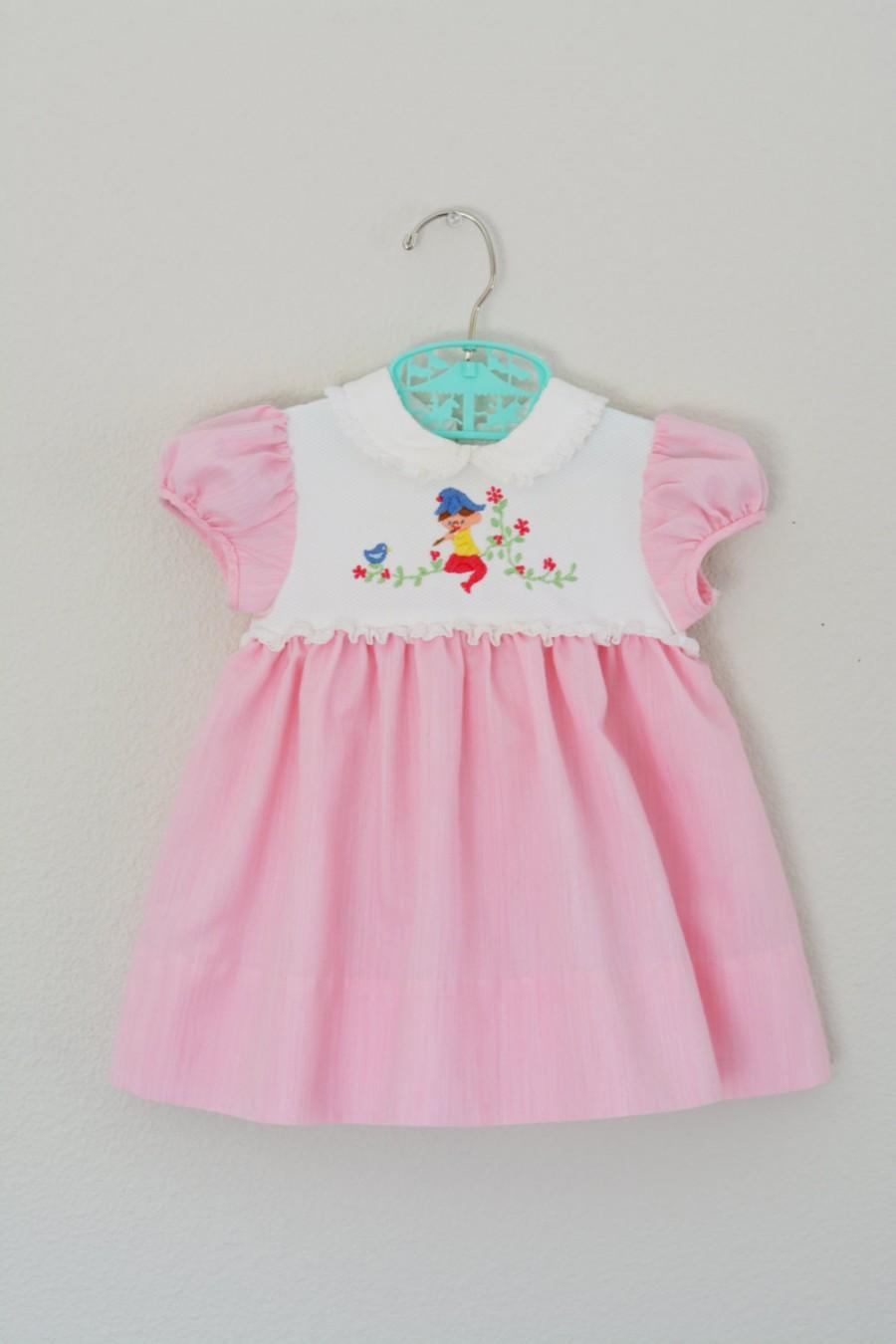 Wedding - Toddler Dress Vintage 70s Baby Clothes