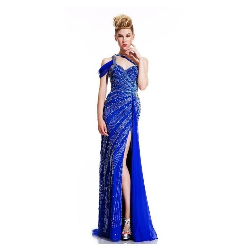 Hochzeit - Johnathan Kayne 412 One Shoulder Crystal Formal Dress - Brand Prom Dresses