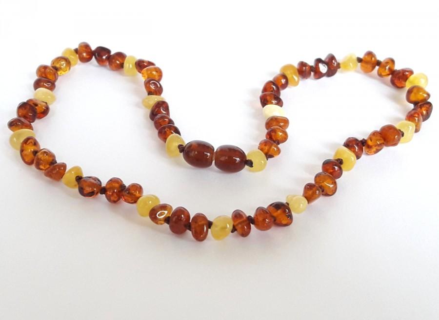 Свадьба - Honey cognac baltic amber teething necklace amber necklace for babies cognac honey amber teething necklace amber children necklace baby gift