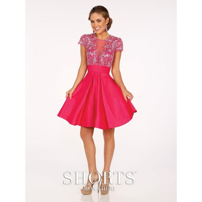 زفاف - Shorts by Mon Cheri MCS11609 Satin Prom Dress - Brand Prom Dresses