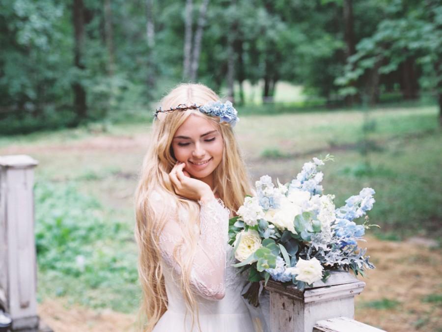 Wedding - Bridal floral crown, Woodland wedding, Bridal flower crown, Bridal headpiece, Wedding headpiece, Flower crown, Floral crown, Rustic wedding