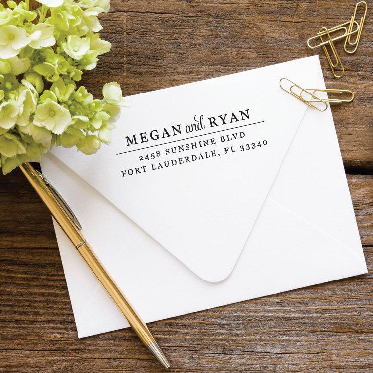 Mariage - Personalized Self Inking Return Address Stamp, Wooden Address Stamp, Return Address Stamp, Wedding Return Address Stamp, Address Stamp