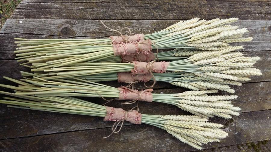 Hochzeit - rustic wedding dried wheat / flower bouquet ears of wheat dried ear natural decor florist supplies rustic farm house country style kitchen