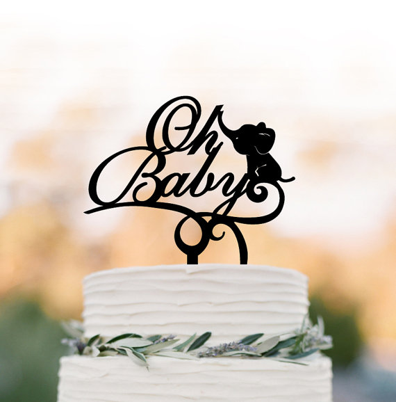 زفاف - Baby Shower cake topper, party Cake decor, Oh Baby cake topper, oh baby sign cake topper Acrylic cake topper