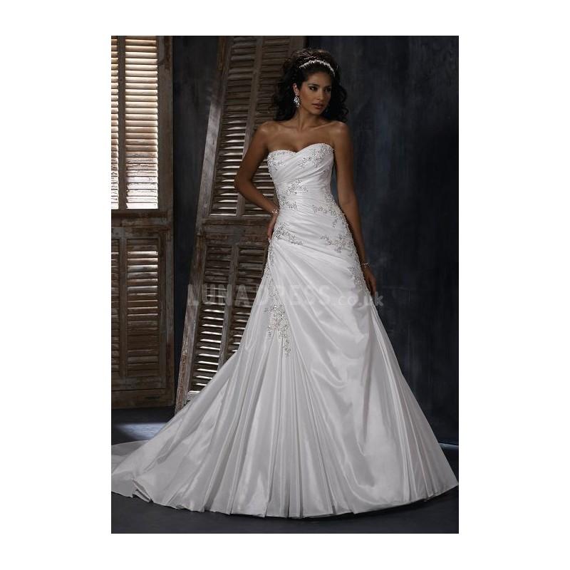 Свадьба - Splendid Spring A line Sweetheart Taffeta Chapel Train Wedding Gowns - Compelling Wedding Dresses