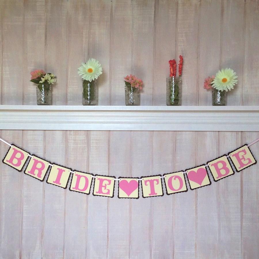 Mariage - Bridal Shower Decoration - Bride To Be Banner -  Garland - Paper Banner - Bridal Portraits Photo Booth Prop