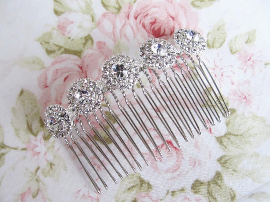 Свадьба - Silver Bridal Hair Comb,Rhinestone Wedding Hair Comb,Bridal Hair Accessories,Wedding Accessories,Decorative Hair Comb,#C39