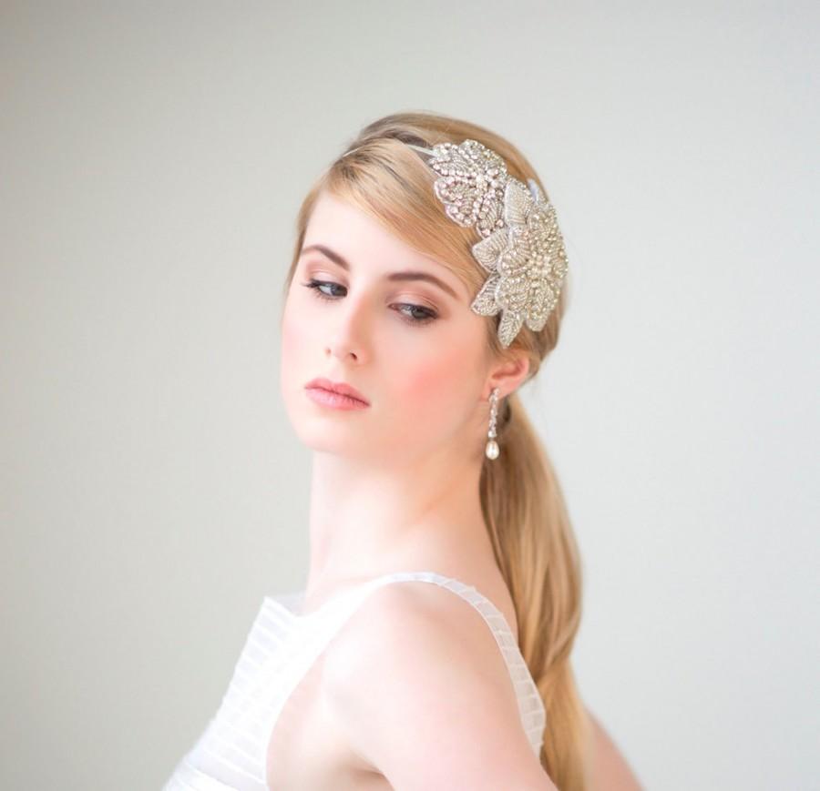 Hochzeit - Rhinestone Wedding Headband, Bridal Head Piece, Wedding Hair Accessory, Crystal Headband