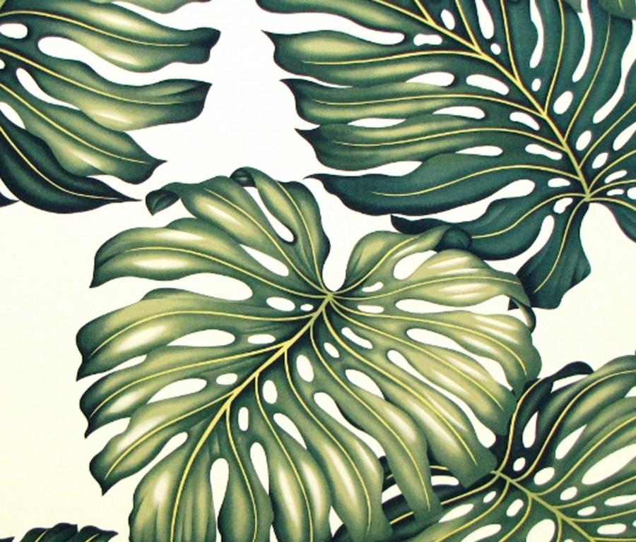 Mariage - Upholstery Fabric, Monstera Leaf, Tropical Bedding Pillows Fabric, HCVN9079, Ask for bulk