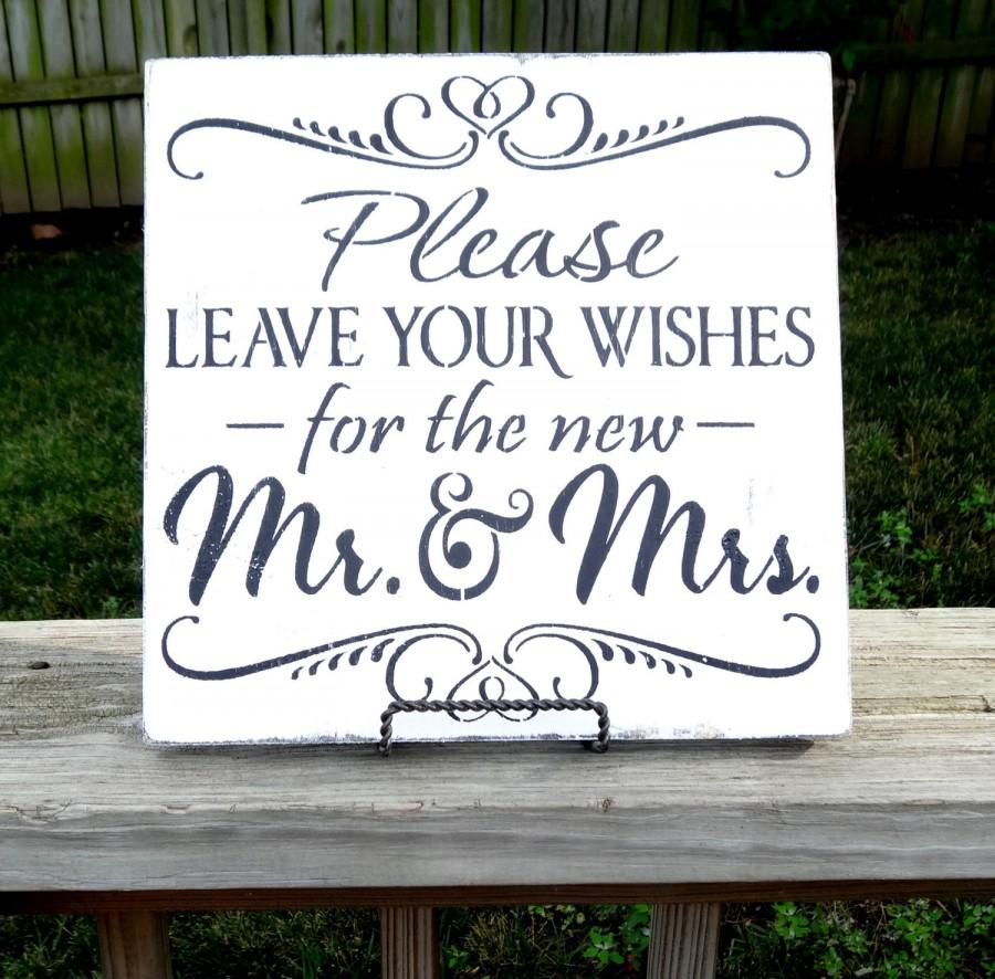 Wedding - Wedding Guest Book Table Sign Please Leave Your Wishes