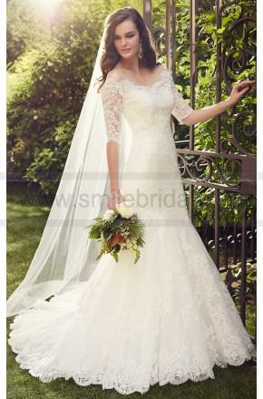 Wedding - Essense of Australia Lace Wedding Dresses With Sleeves Style D1748 - Essense Of Australia - Wedding Brands