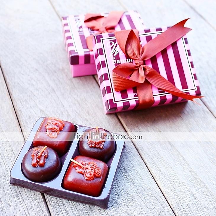 Hochzeit - Beter Gifts®  Bridesmaid Chocolate Cube Wedding Favors 4pcs/box Home Dcor
