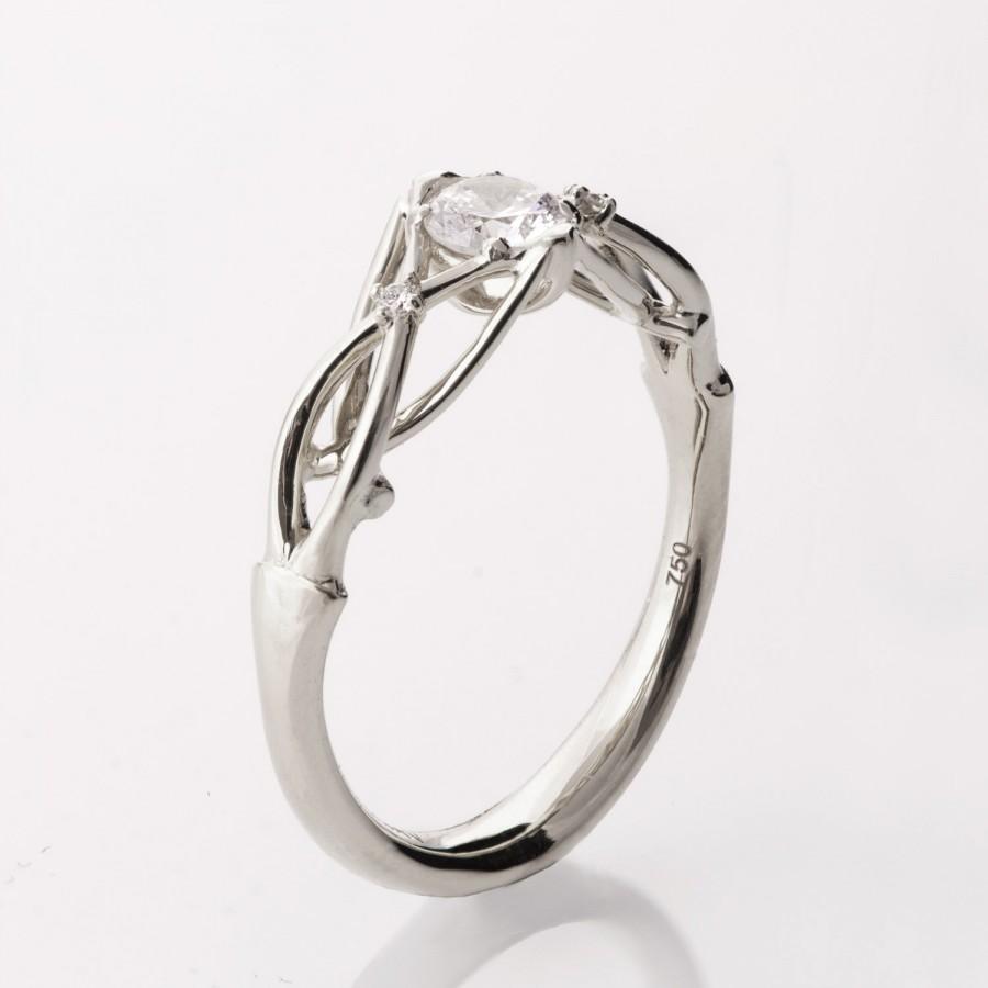زفاف - Celtic Engagement Ring, Platinum engagement ring, Unique diamond ring, unique engagement ring, Knot ring, solitaire ring, ENG9