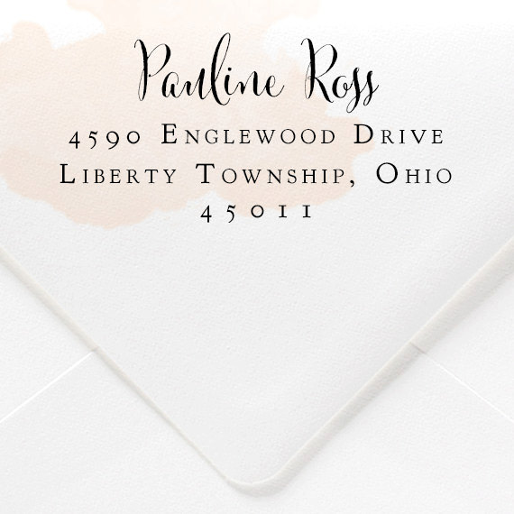 Wedding - Cursive Return Address Rubber Stamp