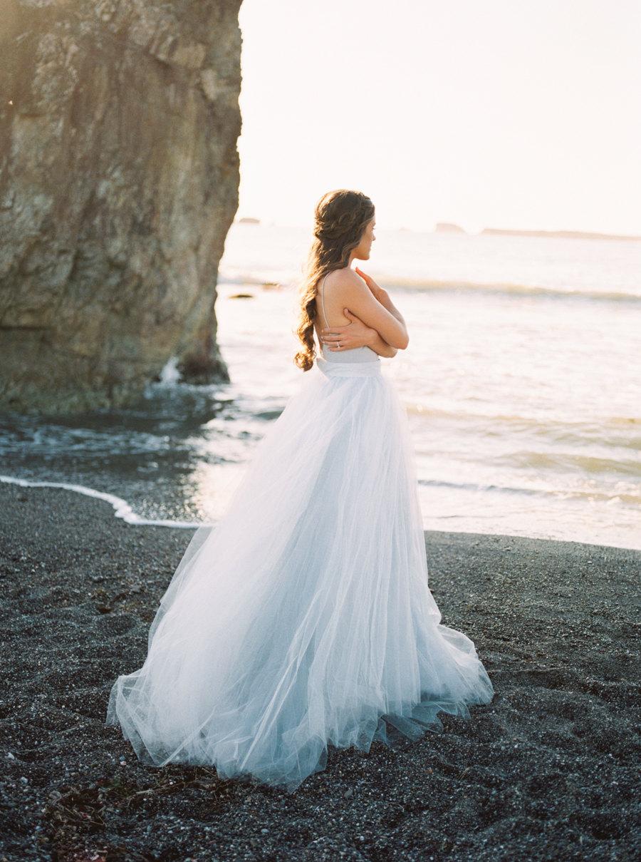 زفاف - Norma J. Skirt - Wedding Skirt - Tulle Skirt - Tulle Wedding Dress - Colored Wedding Dress - Blue Wedding Dress - Wedding Separates