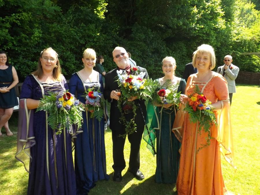 Mariage - Medieval Bridesmaids Gown, Elvish Wedding Gown, Handfasting Dress, Renaissance Gown, Medieval Dress, Gothic Dress, Prom Dress, "Nanetta"