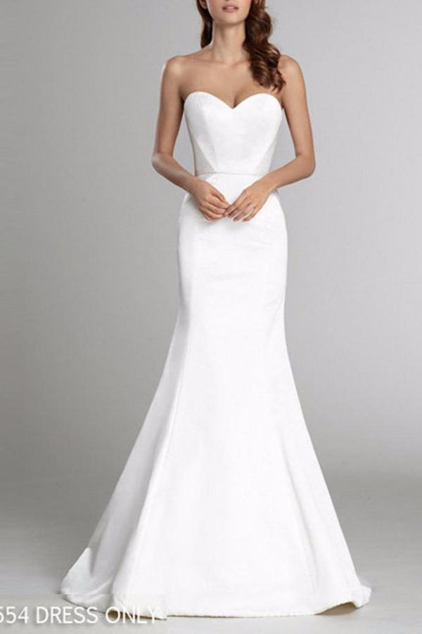 زفاف - Alvina Valenta Sleek Strapless Gown