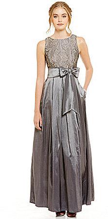 زفاف - Eliza J Lace Bodice Sleeveless Jewel-Neck Ball Gown