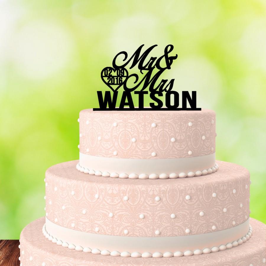 زفاف - Mr and Mrs - Wedding Cake Topper - Personalized Cake Topper - His and Hers - Acrylic Cake Topper - Cake Toppers for Wedding - Name Topper