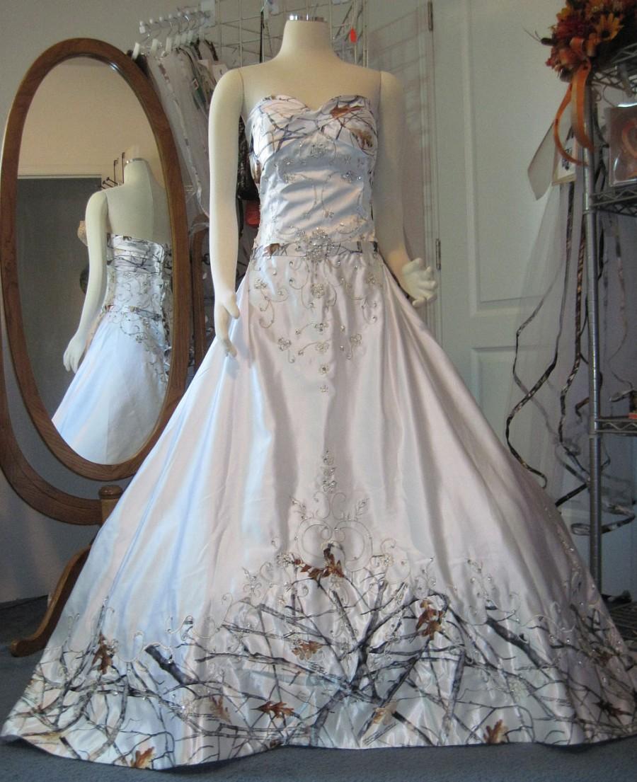 Wedding - NEW PAYMENT OPTION-Camo Lace up Wedding Gown with beading-New  made to order-Roberta-700.00