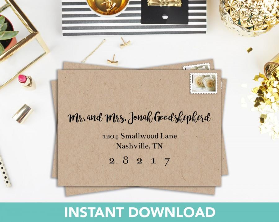 Wedding - Printable Envelope Address template 