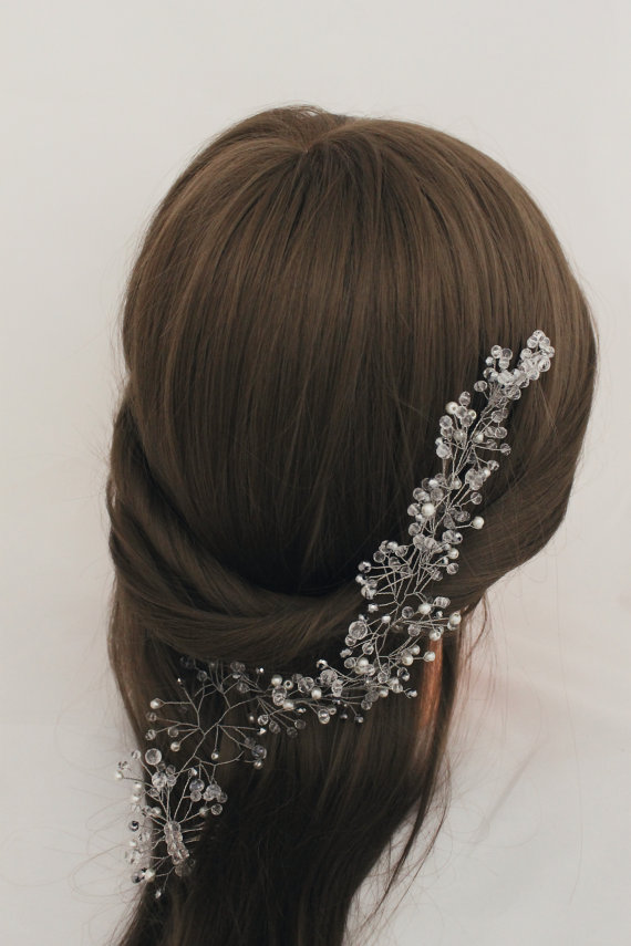 زفاف - SALE! Original Crystals Bridal Wedding Headband Bridal Headpiece Hairpiece Bridal Hair Vine Bridal Wreath Bridal Tiara Diadem