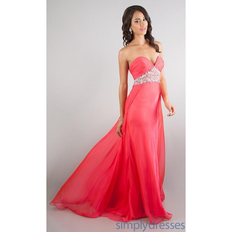 زفاف - Modern 2014 Princess Strapless Sweet A-line Sweetheart Allure Floor Length Prom/evening/bridesmaid Dresses Mf-e1507 - Cheap Discount Evening Gowns