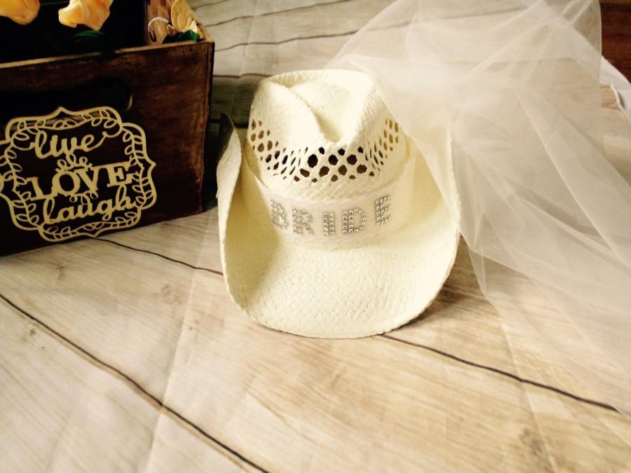 زفاف - bachelorette- cowgirl hat with veil-bride hat-cowboy hat-bachelorette veil-cowgirl hat-bachelorette tiara, bachelorette veil