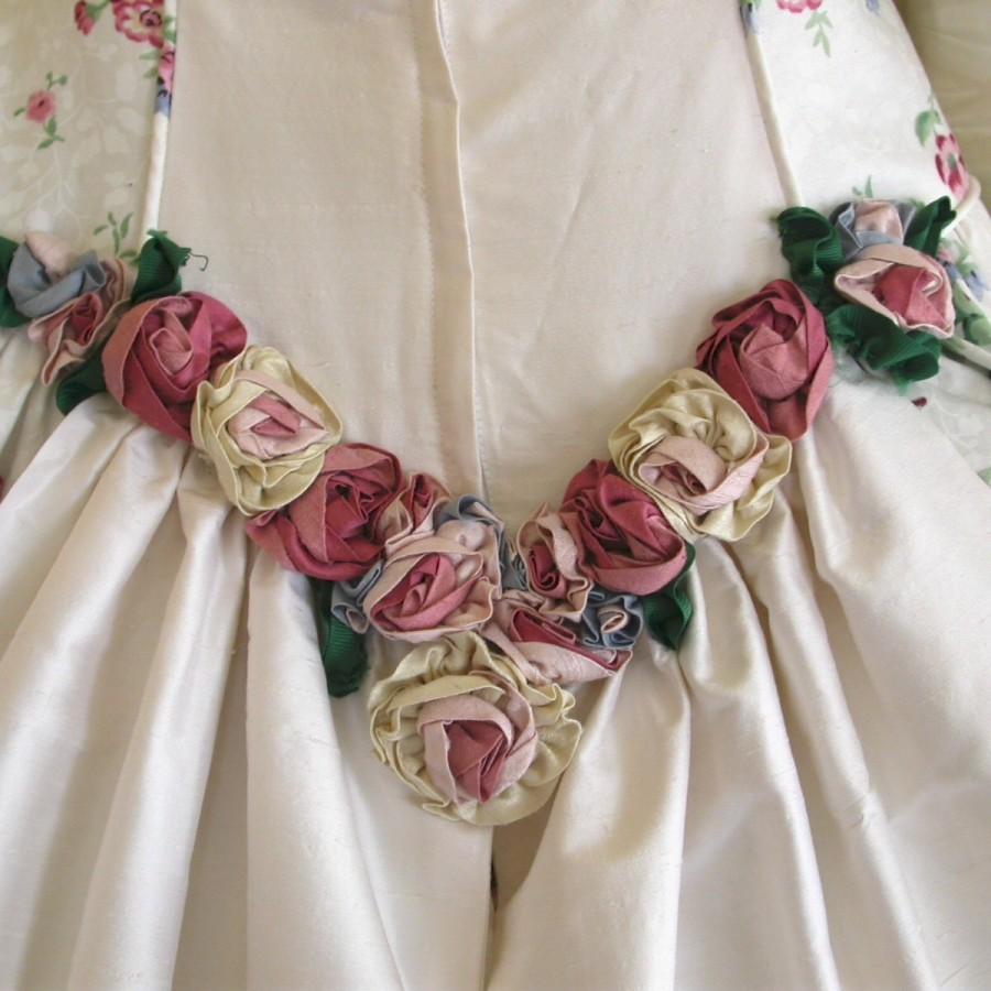 Wedding - Wedding Gown, Floral English Style Bridal Gown, Wedding Gown with Roses