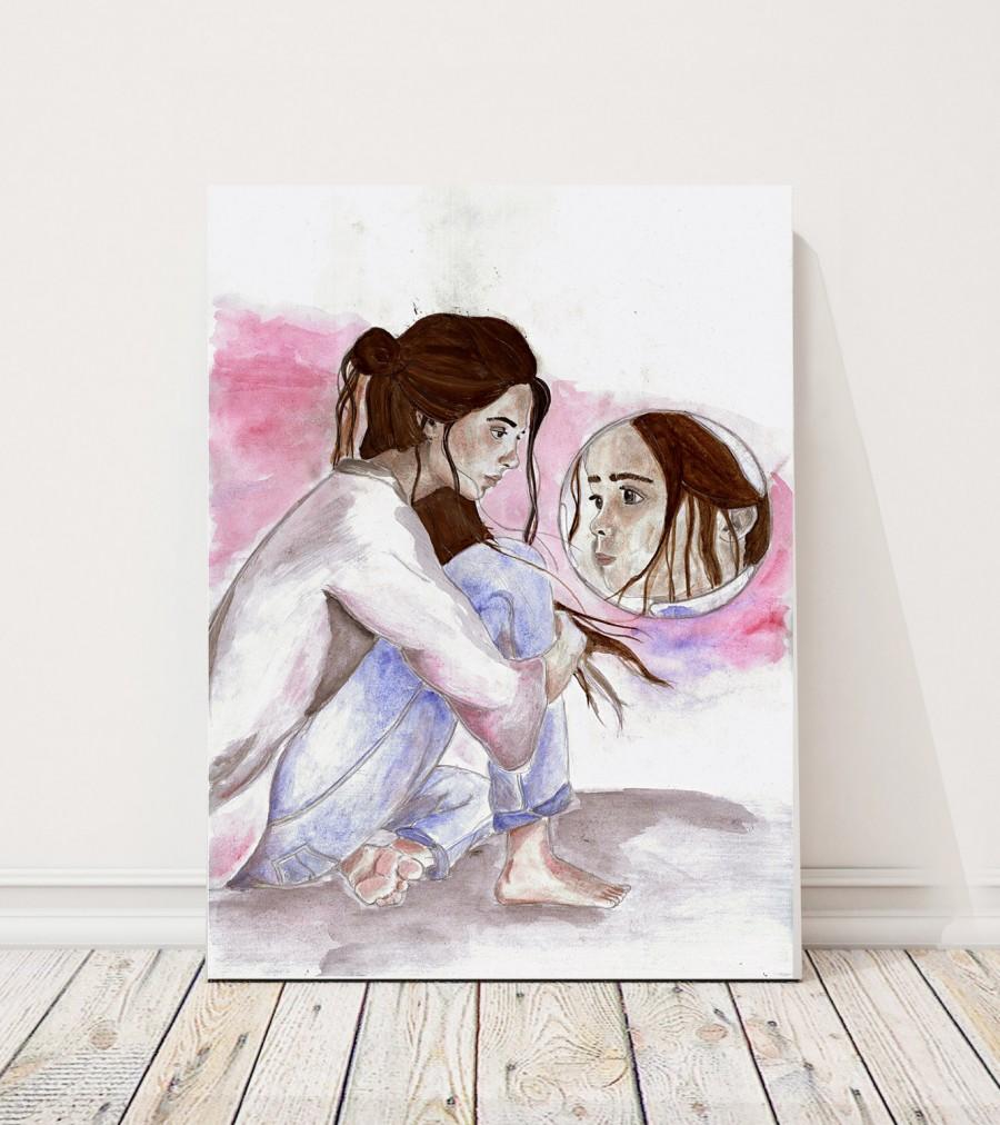 Свадьба - One - watercolour painting, watecolour art, art print, woman child, kid, watercolor art print,childhood