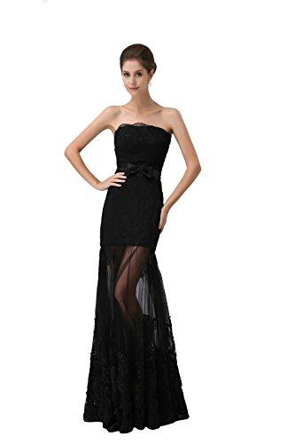 Mariage - Angelia Bridal Women's Lace Strapless Formal Prom Evening Dresses
