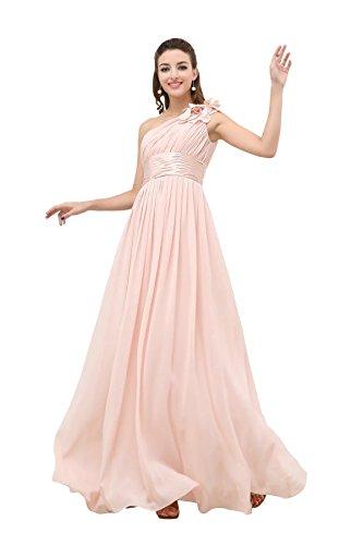 زفاف - Angelia Bridal Flower One Shoulder Empire Waist Floor Length Bridesmaids Dress