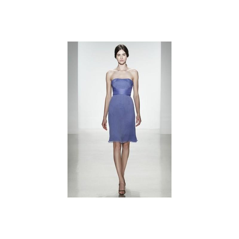 Mariage - Simple A-line Strapless Ruching Knee-length Chiffon Evening Dresses - Dressesular.com