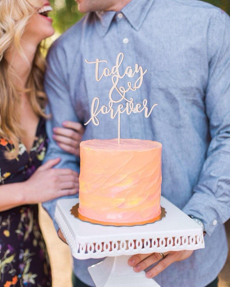 زفاف - Today & Forever Cake Topper, Wedding Cake Topper, Custom Cake Topper, DIY Cake Topper