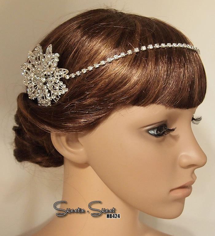 Hochzeit - Bridal Rhinestone Hair Comb, Bridal Comb, Crytal Hair Comb, Wedding Accessories, Bidal Headpiece, Wedding hair Comb, Gatsby