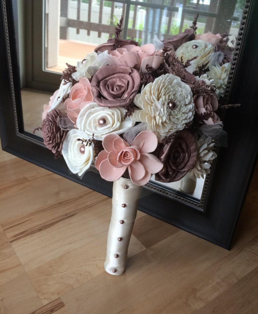 Mariage - Rose gold bouquet, Rose gold and blush bouquet, Sola bouquet, Romantic bouquet, Alternative bouquet, Sola flower bouquet, Rose gold wedding