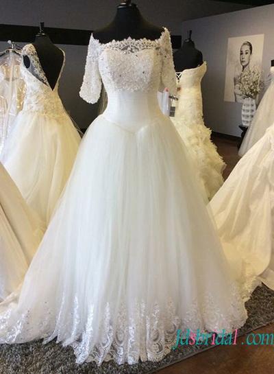 زفاف - Beautiful two pieces princess ball gown with lace bolero