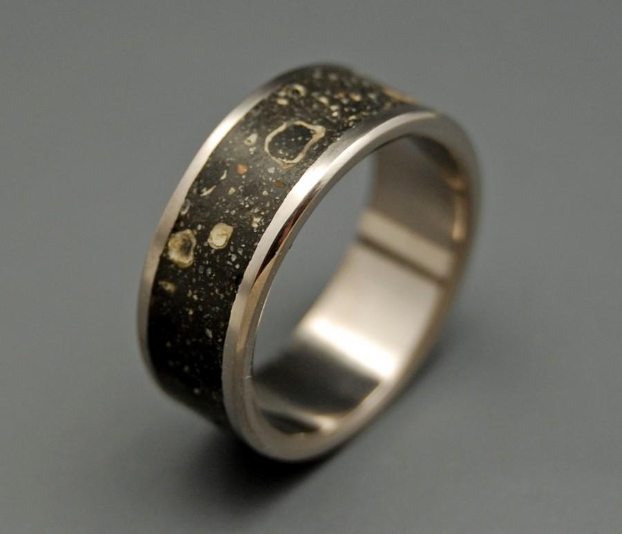 زفاف - Titanium Concrete Wedding Ring, Unique Wedding Ring, Mens Rings, Womens Rings, Eco-Friendly Rings - CONCRESCO