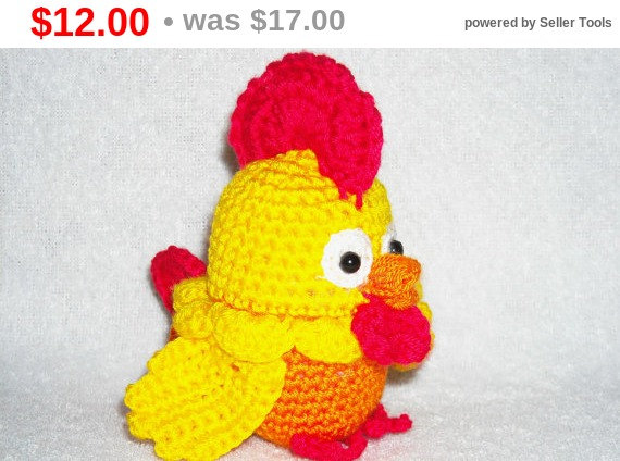 Mariage - Sales Crochet rooster Amigurumi rooster Stuffed crochet chicken Gift ideas Colorful rooster Kawaii rooster toy rooster new year  amigurum...