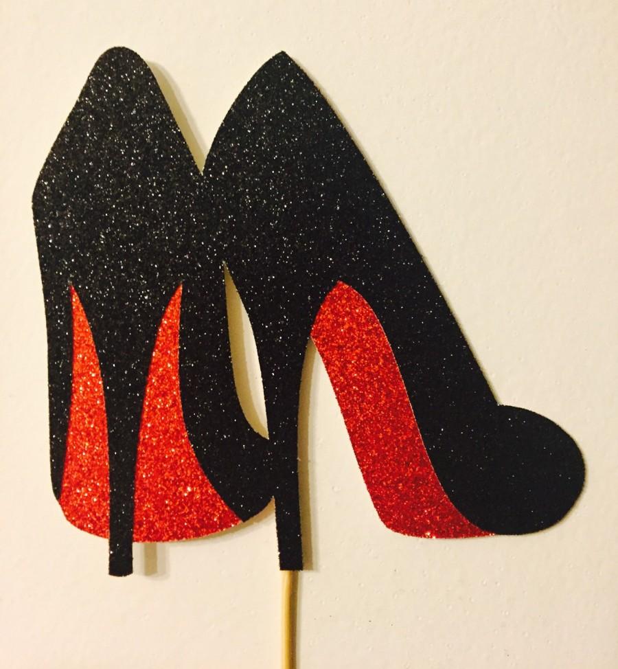 Mariage - Glitter High heels cake topper (Choose your colors)
