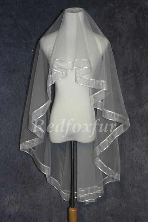 Mariage - 1 Tier Bridal veil,wedding veil,Ivory Veil,Satin edge veil,Wedding Accessories