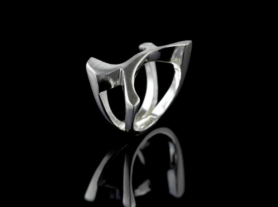 زفاف - Sterling Silver Ring, Ring for Women , Silver Engagement Ring, Halo Engagement Ring, Sterling Silver Jewellery, Unique ring,  RS-1024