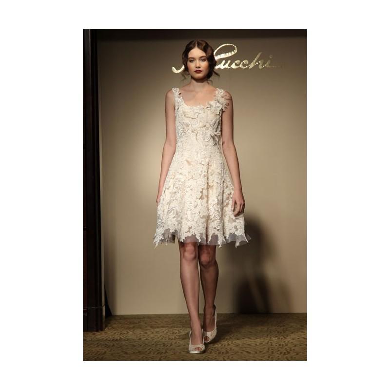 زفاف - St. Pucchi - Fall 2012 - Style Z350 Sleeveless Knee-Length Lace A-Line Wedding Dress - Stunning Cheap Wedding Dresses