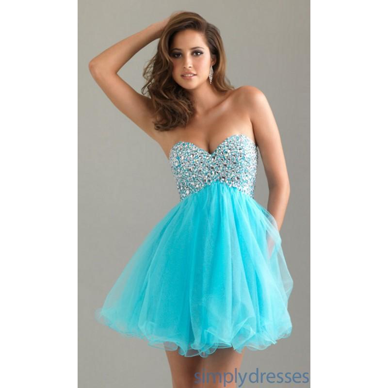 Wedding - Luxurious Empire A-line Strapless Cocktail/sweet 16/cute Dresses By Night Moves 6487 - Cheap Discount Evening Gowns
