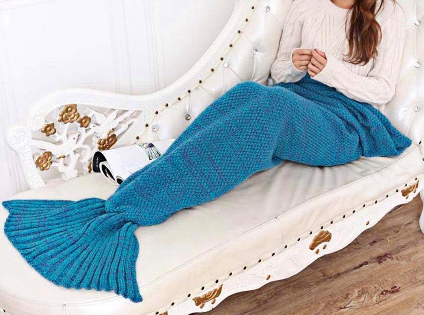 زفاف - Mermaid Tail Blanket, Birthday Gift for Mom, Sisters, Mothers Day Gift, Christmas gift